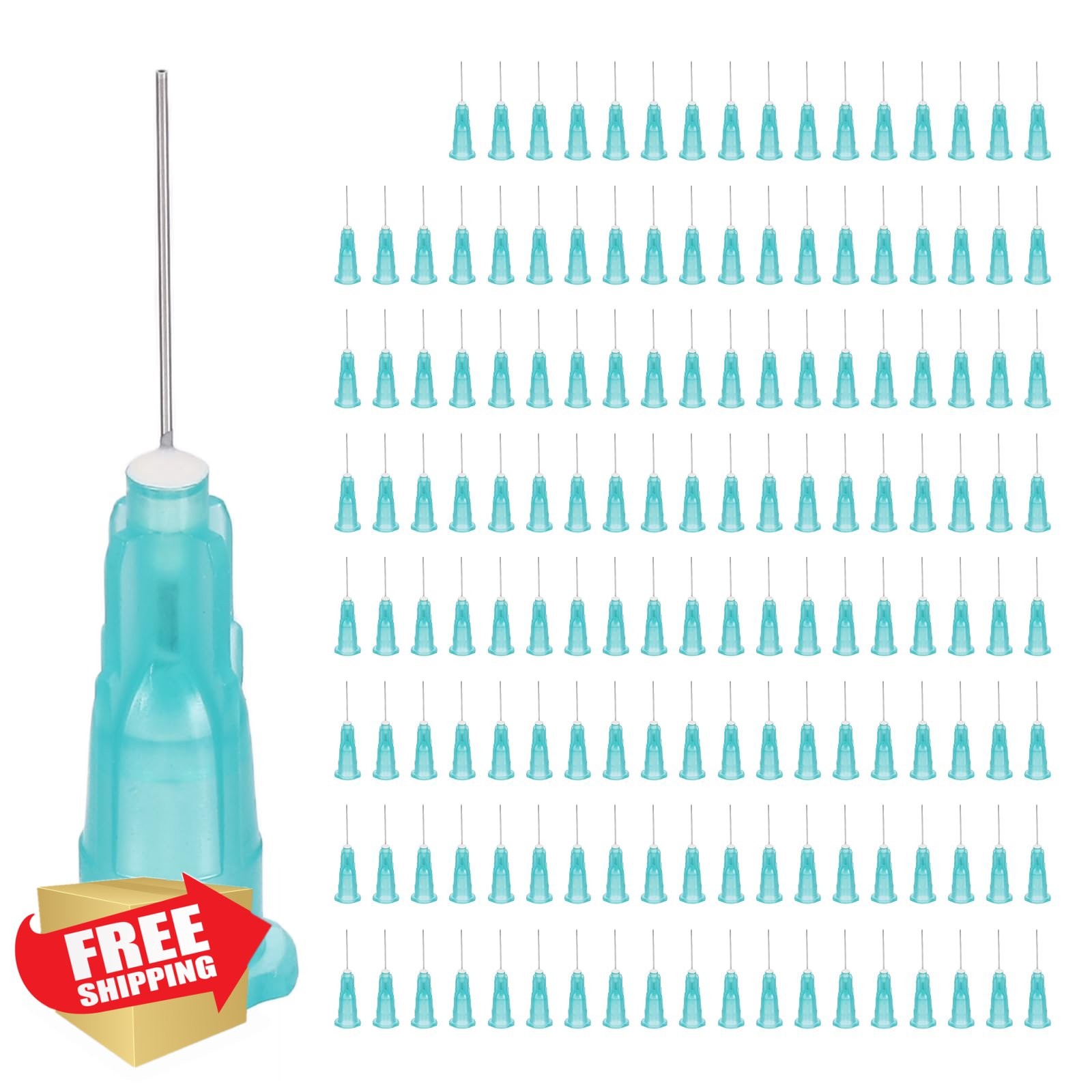 uxcell Blunt Tip Dispensing Needles 200 Pcs 0.5 Inch 28G Sky Blue