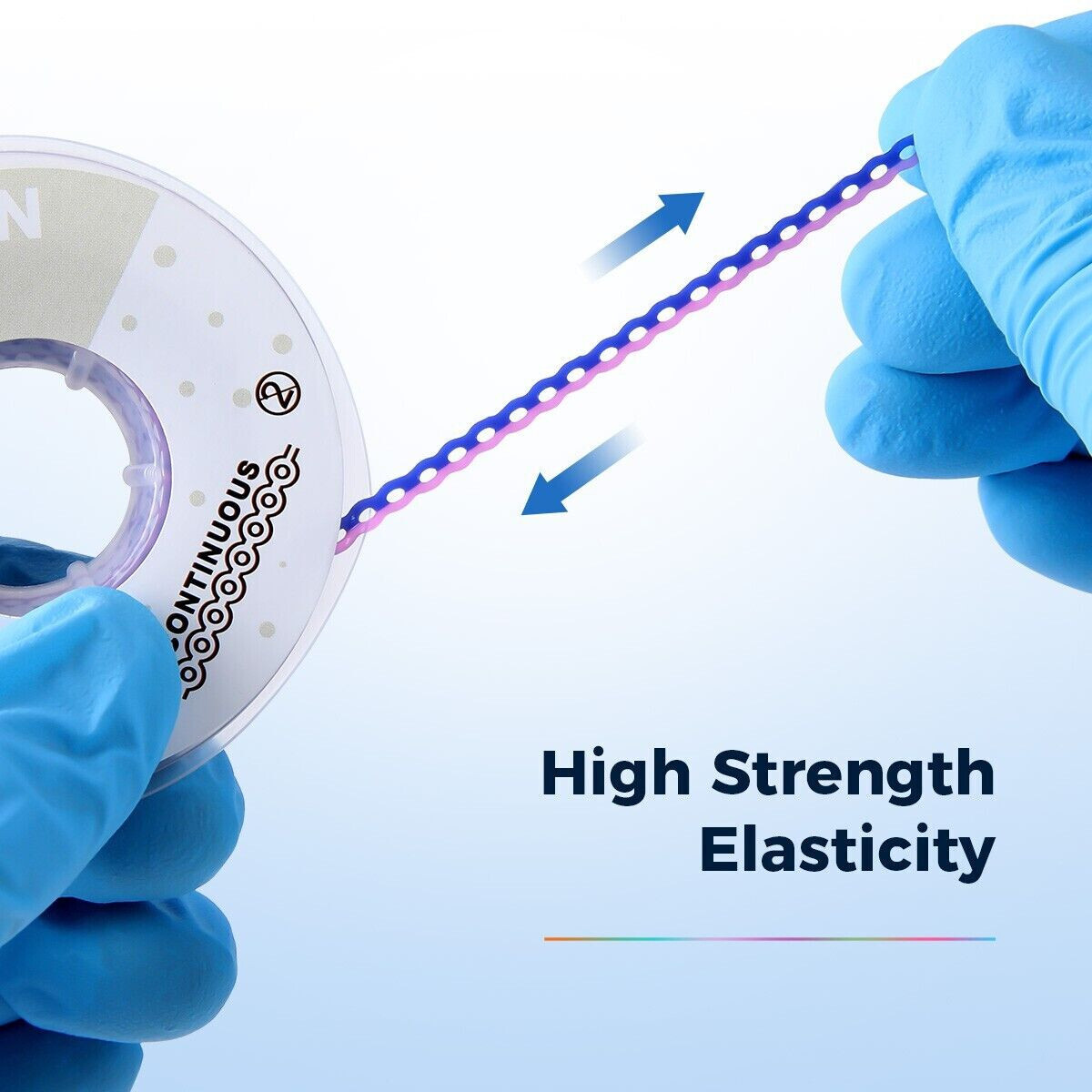 Dental Ultra Elastics Rubber Band Power Chain Double Color Long/Short/Continuous