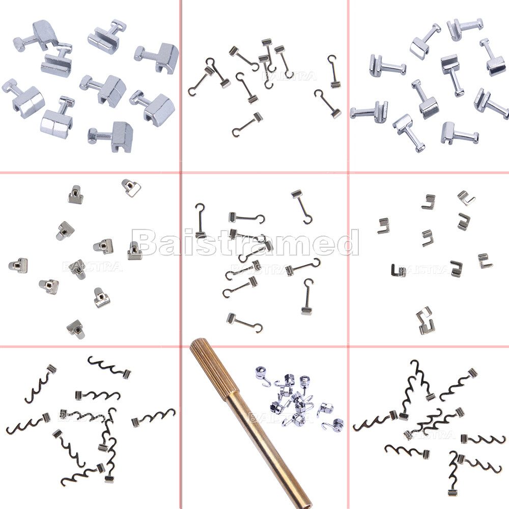 10pcs/pack Dental Orthodontic Crimpable Hooks Short/Long/Stop/Left/Right/Cross