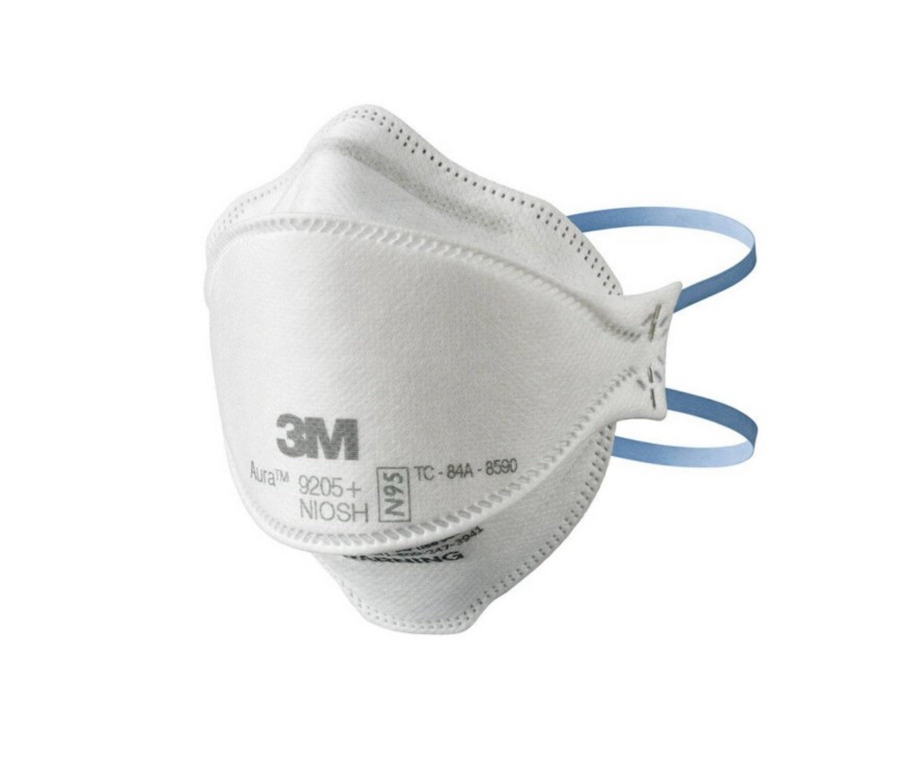 (3 Pack) 3M Aura 9205+ N95 NIOSH Particulate Respirator & Surgical Face Masks