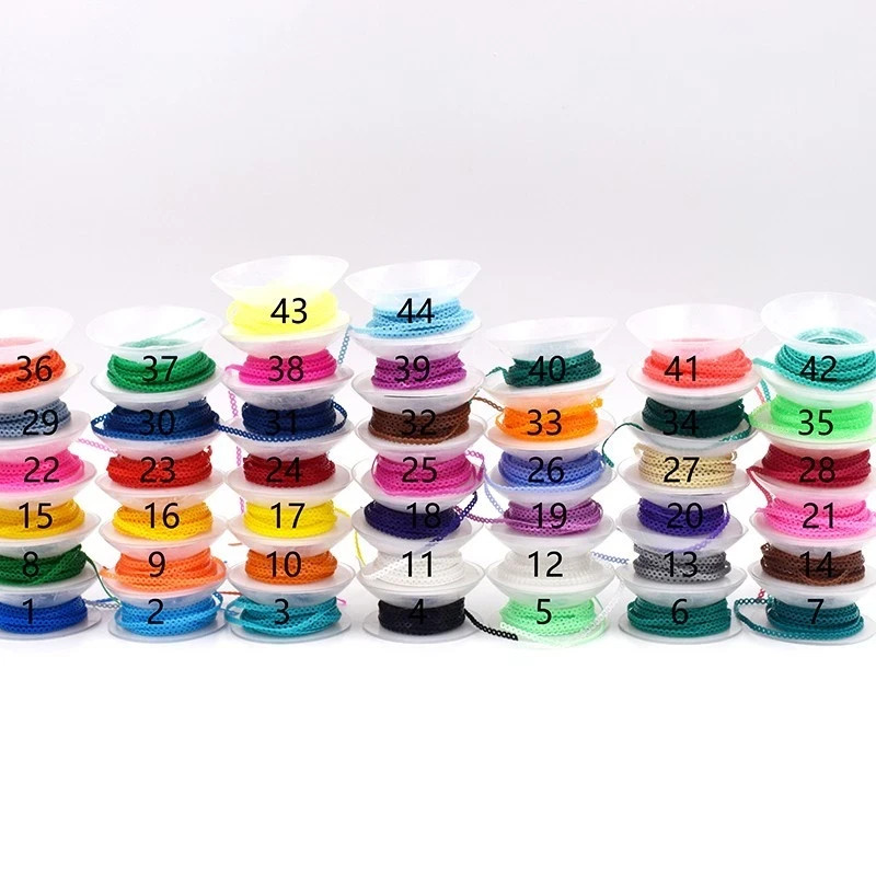 44Color Orthodontic Dental Rubber Band Elastic Power Chain Long/Short/Continuous