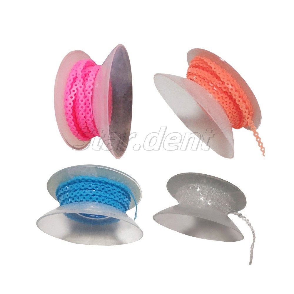 Dental Ortho Elastic Ultra Power Chain Rubber Braces Bands Long/Short/Continuous