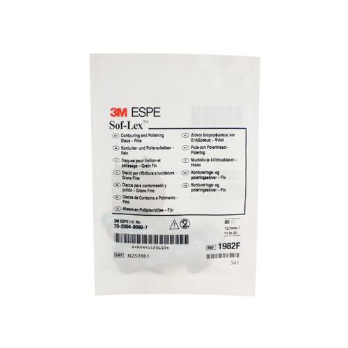 3M ESPE 1982F Sof-Lex Contouring & Polishing Pop-On Discs 1/2″ Fine 85/Bx