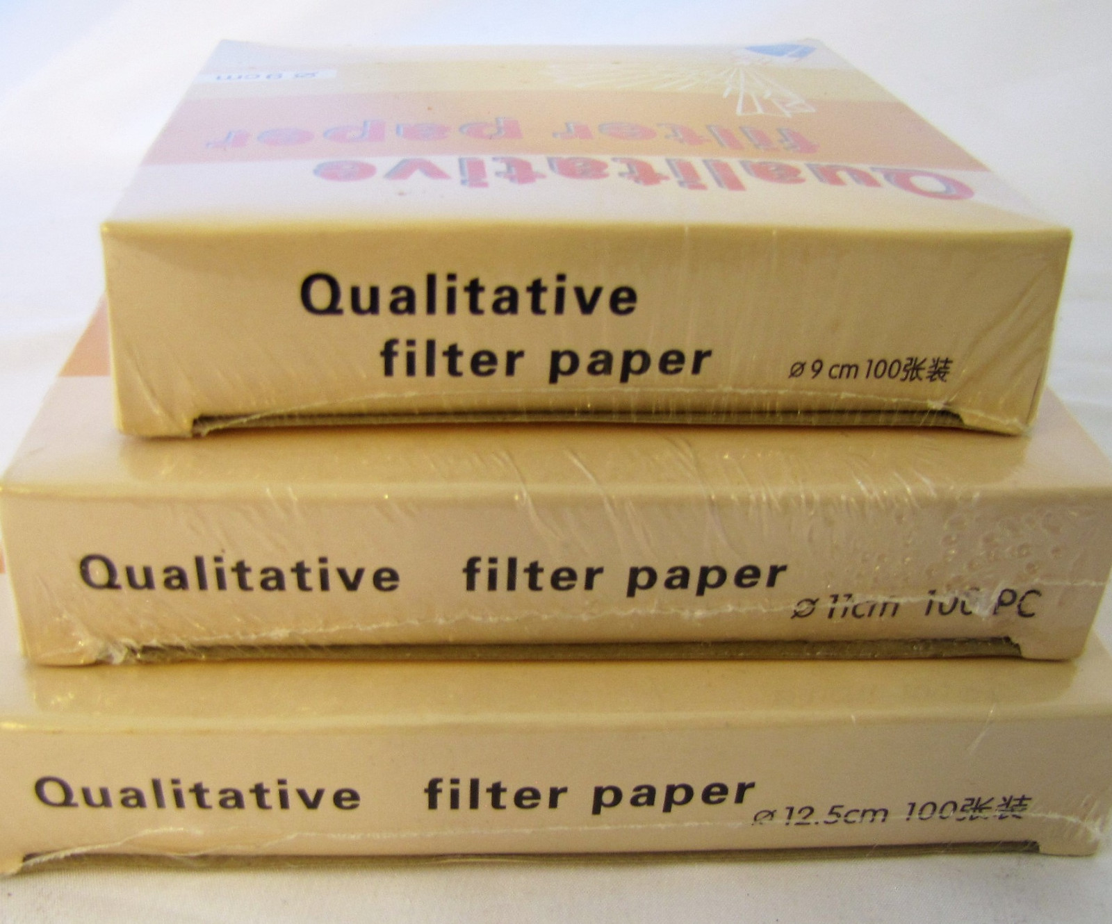 100 Qualitative Lab Filter Paper 5.5 7 9 11 12.5 15 18 24 cm Slow Medium Fast