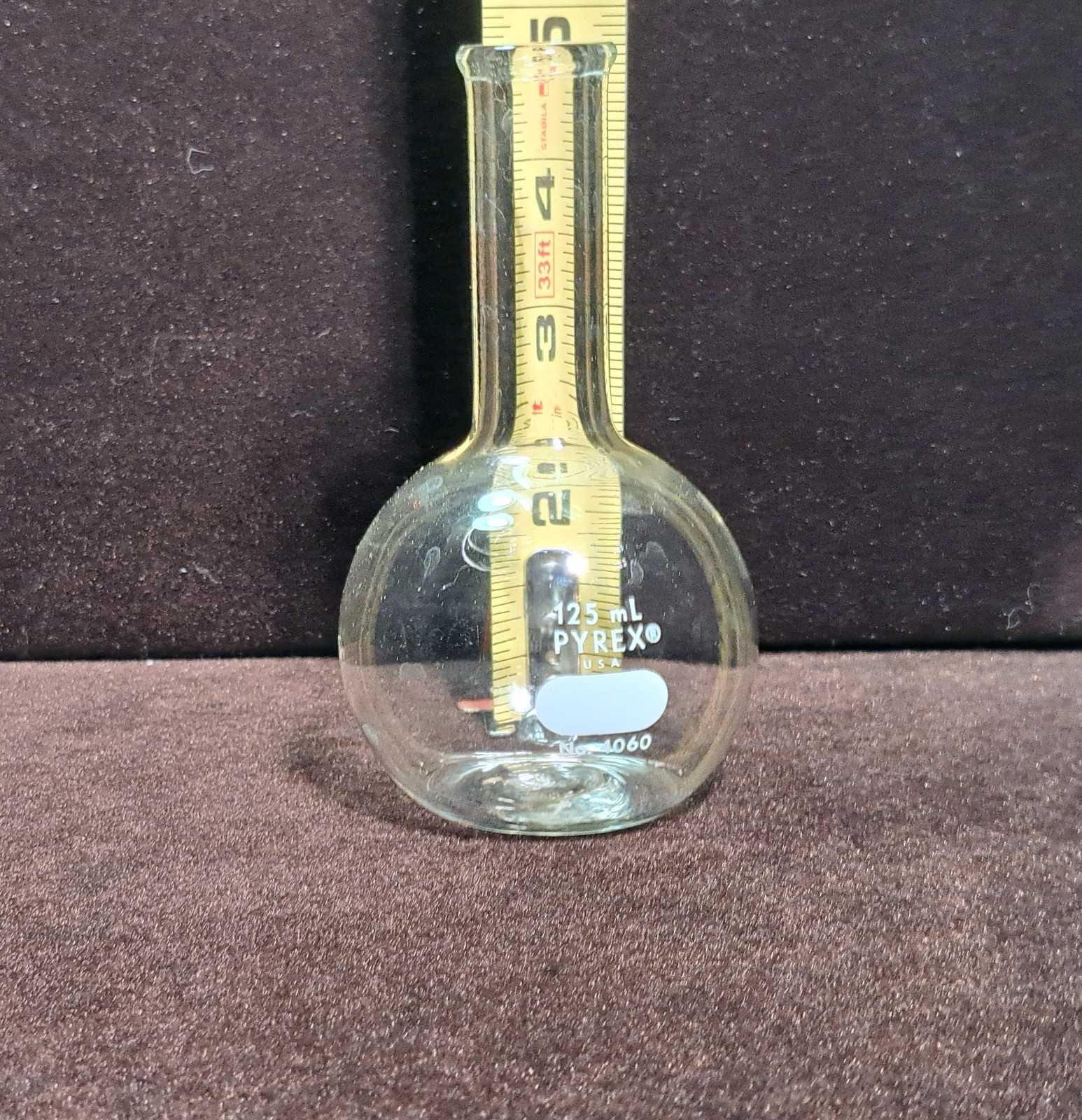 Corning Pyrex 125 mL Florence Boiling Flask (Model No. 4060)