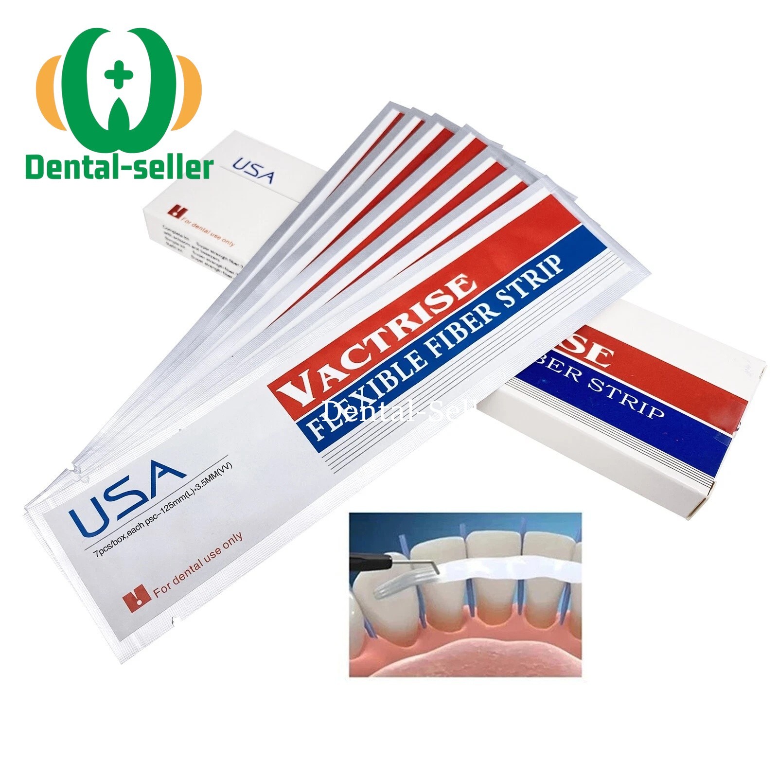 7x Dental Flexible Fiber Strip Glass Fiber Splint Composite Resin Bonding Ribbon