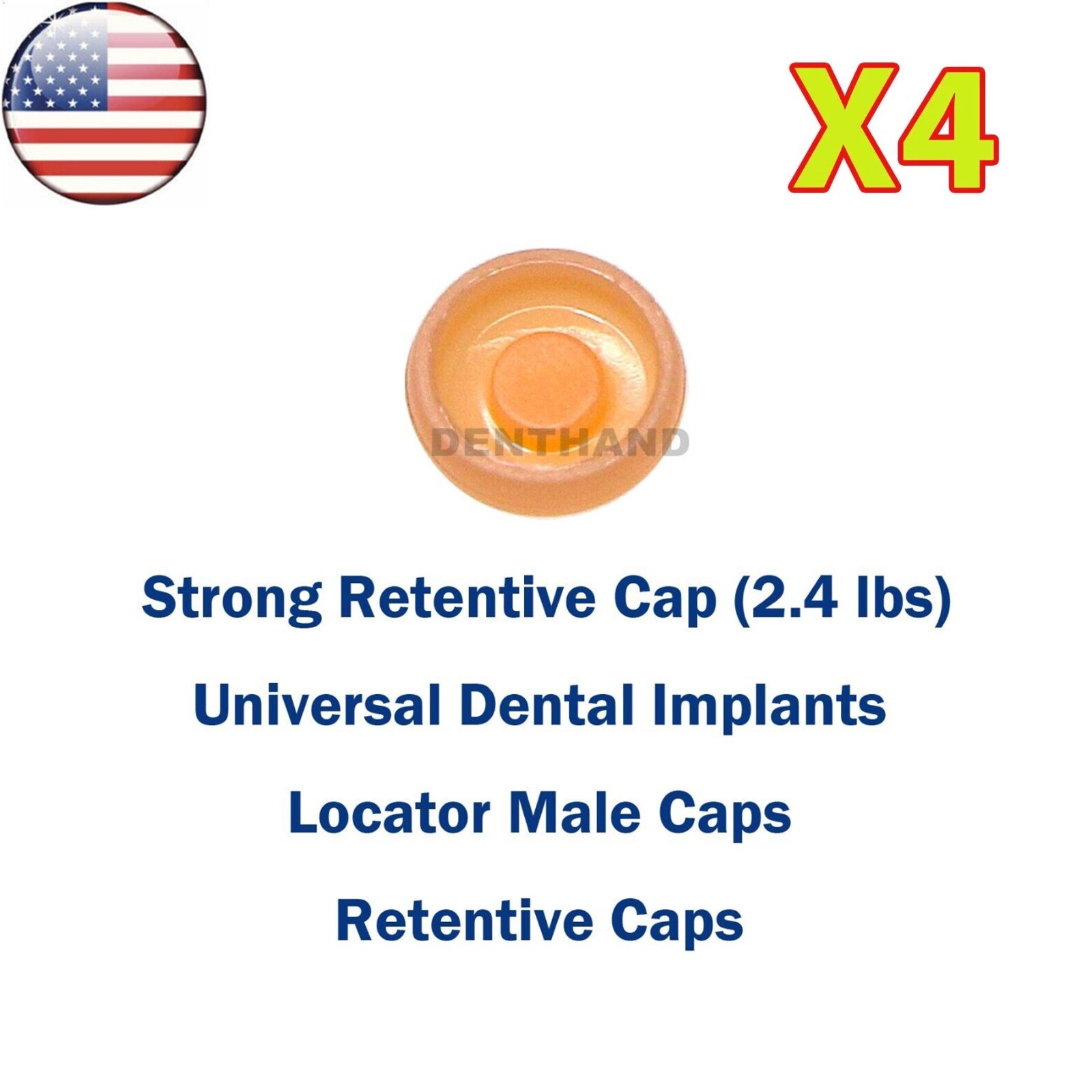 US Dental Universal Overdenture Implant Retention Caps Metal Housing Caps 2.4lbs