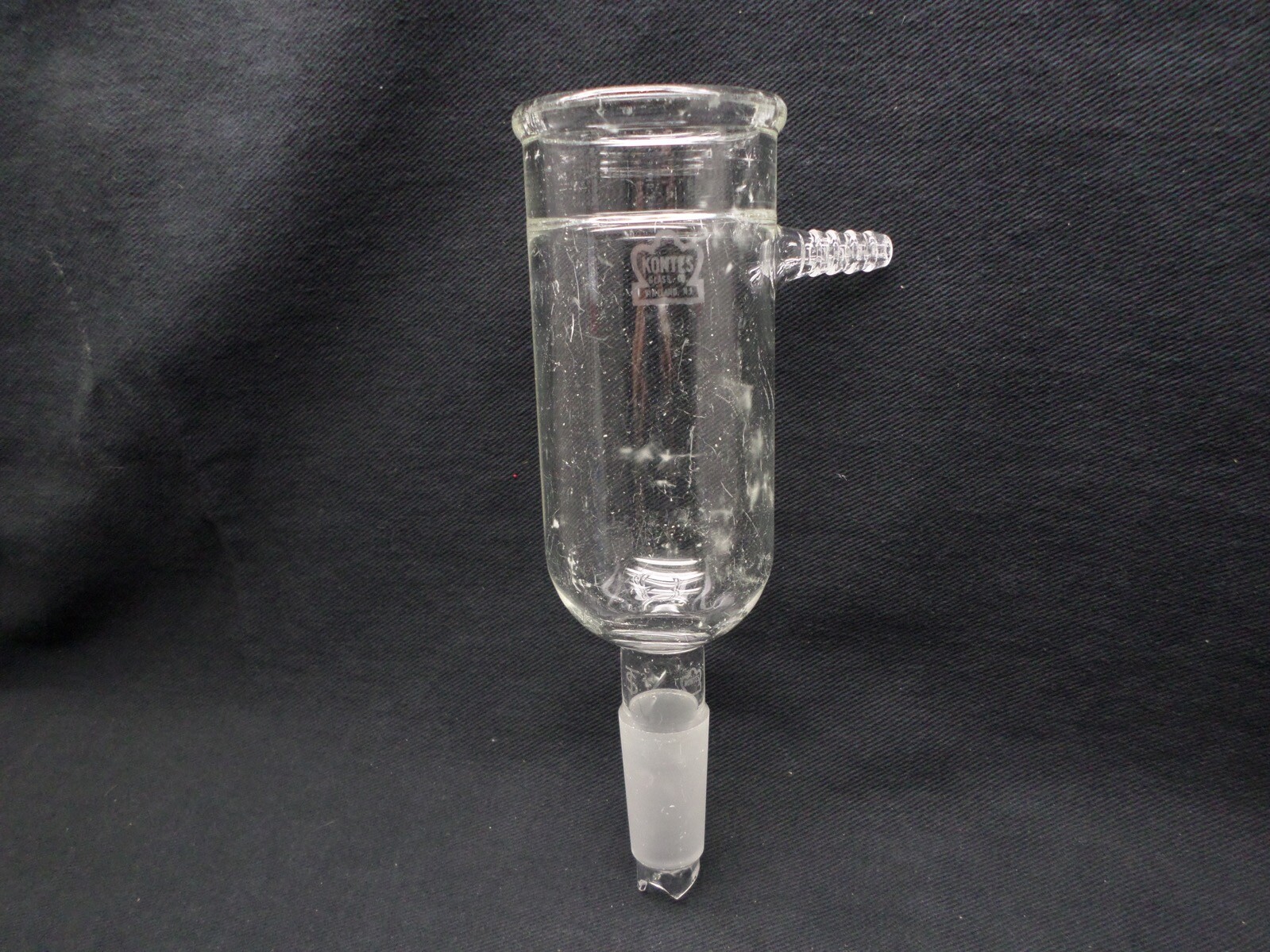 KONTES Glass 24/40 #5 or #6 Top Pluro Stopper Vacuum Filtration Adapter Chipped