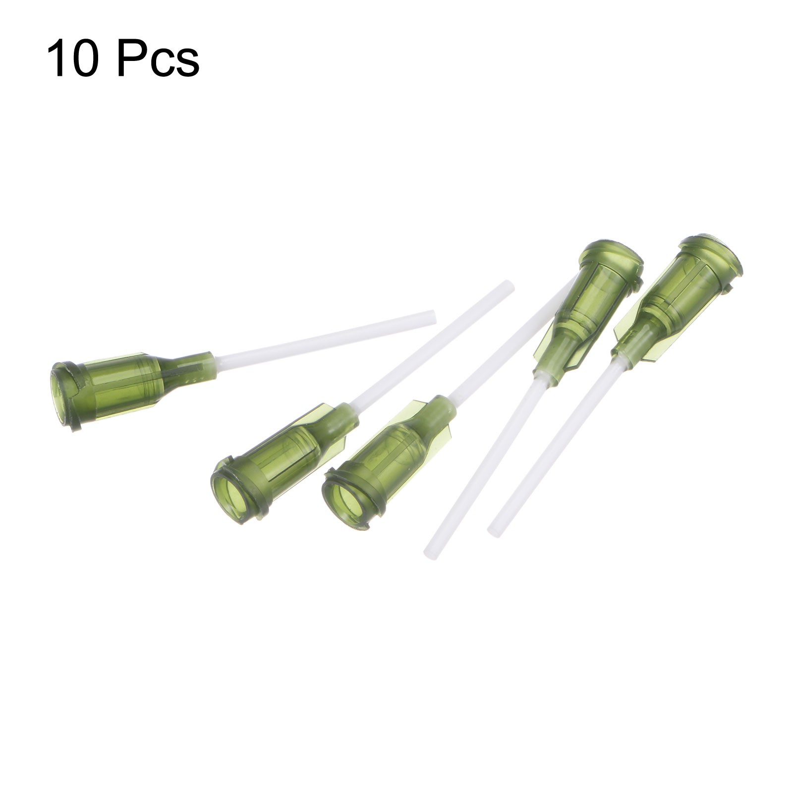 10Pcs 14G Dispensing Needles, 1″ PP Needle Tips with Flexible Needle Olive