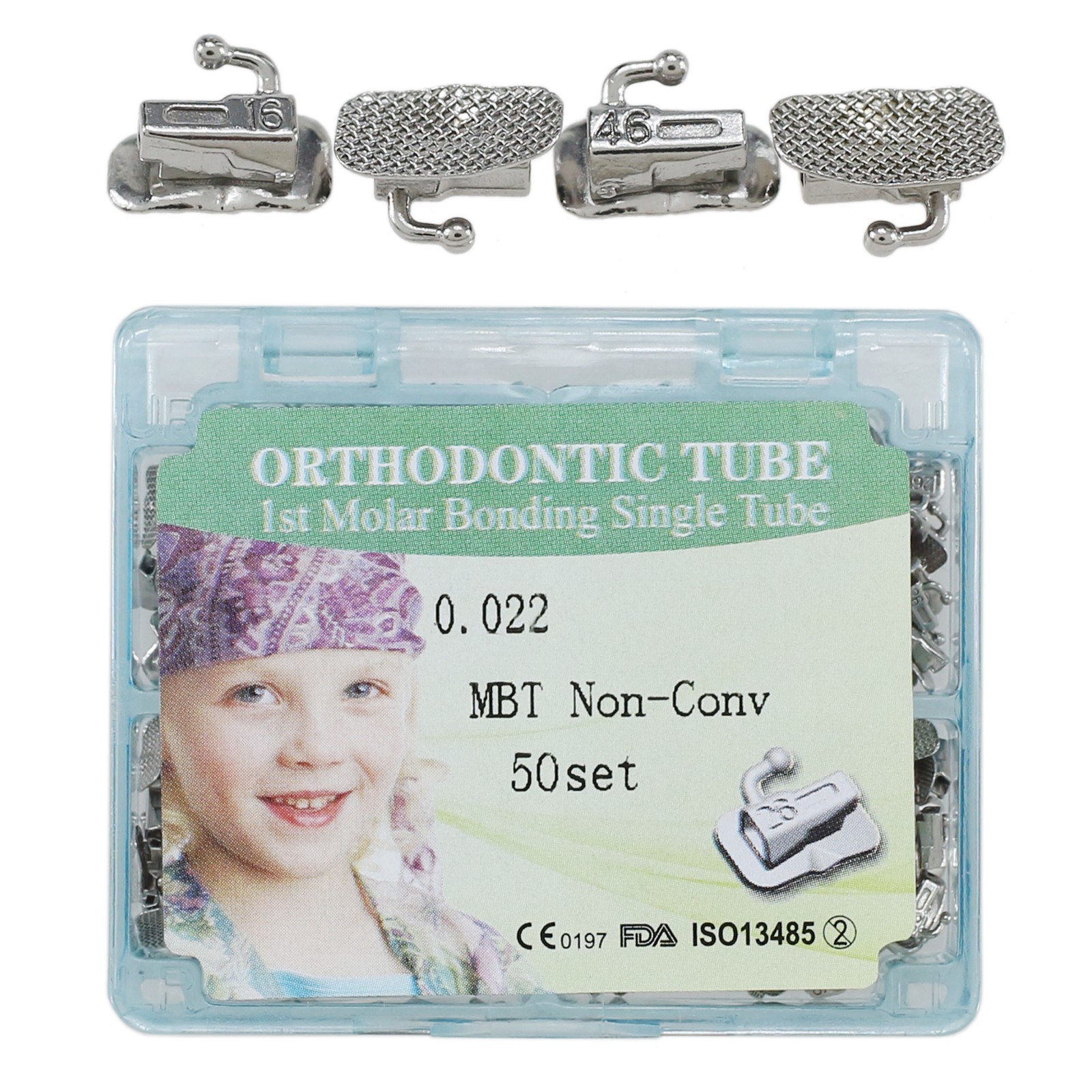 USA Dental Orthodontic Buccal Tubes MBT Roth 022 1st 2nd Molar Bondable Single
