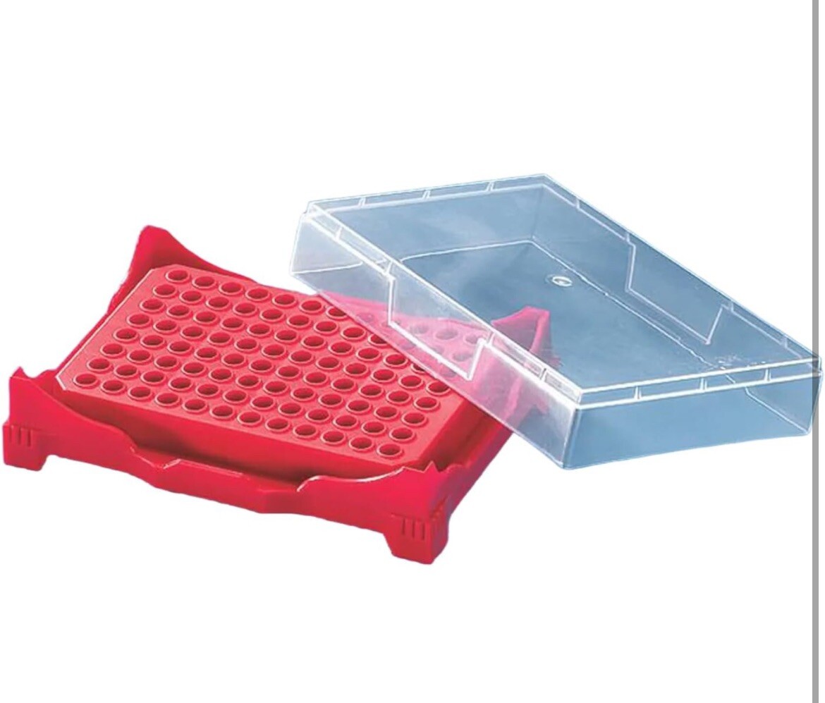 (5 Pcs) BRANDTECH 781362 PP PCR Multi-Colored Stacked Rack with Locking Lid