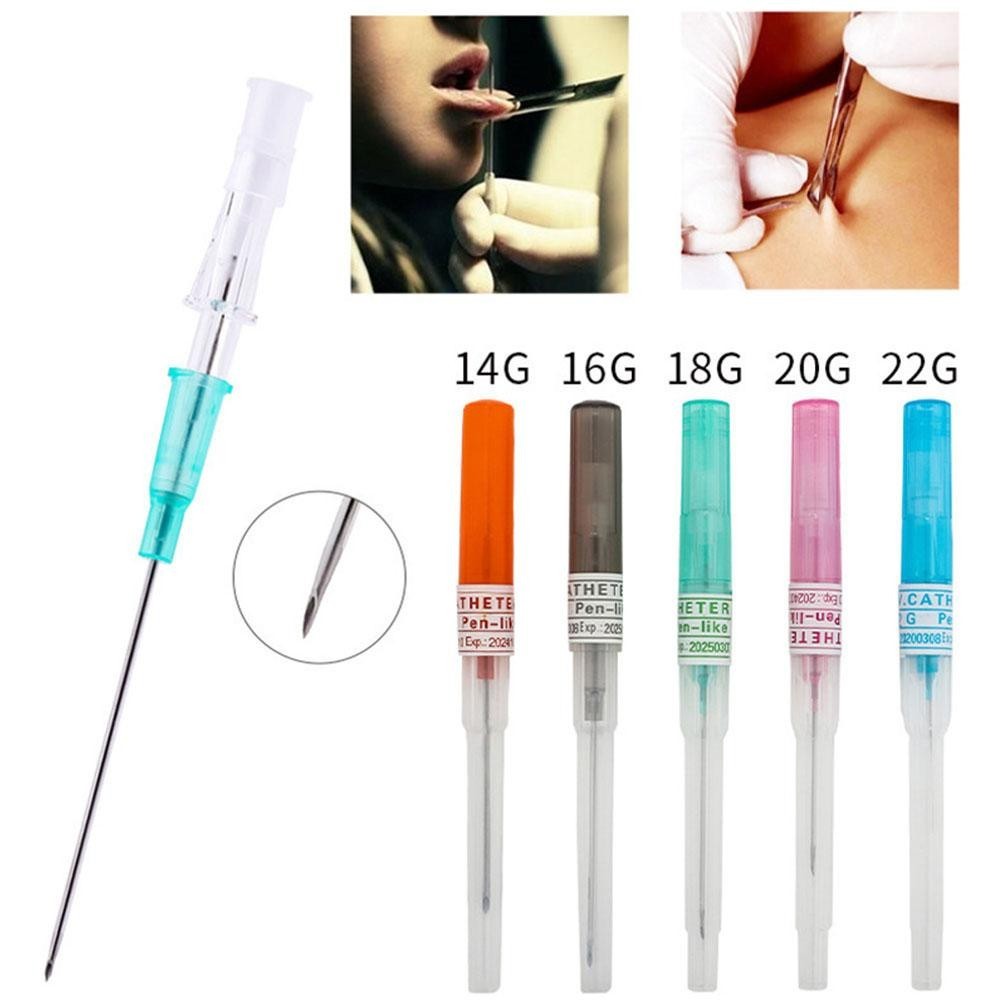 Newest 20pcs Disposable Sterilized IV catheter 14G -22G For Ear Eyebrow USA