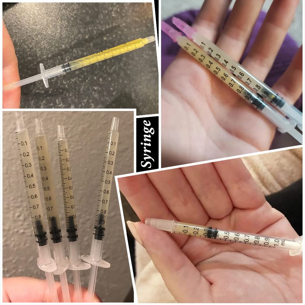 1ml Syringes with Cap, Luer Slip Tip, Whole Pack Bulk Sterile Sealed, No Nee…