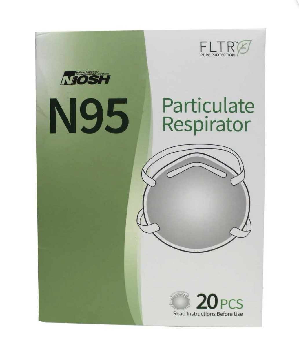 FLTR NIOSH Certified 20 in one box N95 Respirator Face Masks