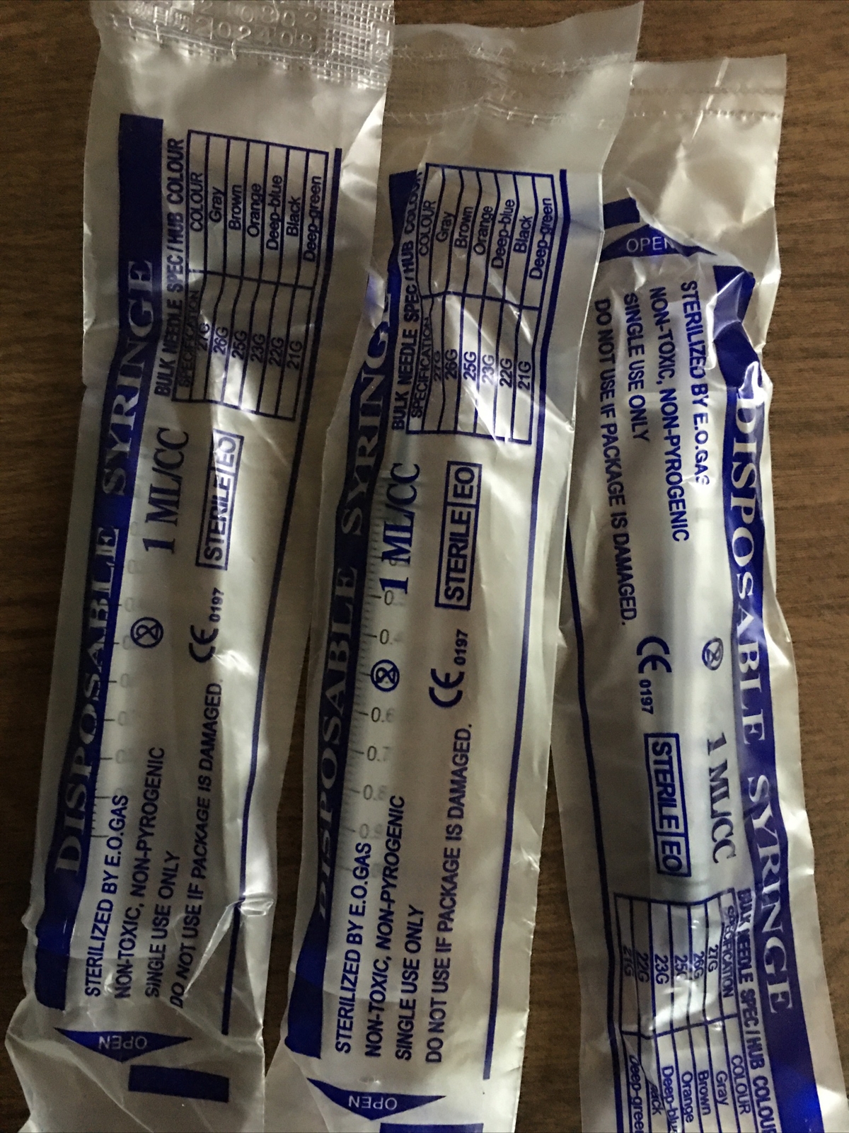 Disposable Syringes 18 Ct: Mixed Lot: 10ml~5ml~3ML~1ml Individually Sealed Pkgs