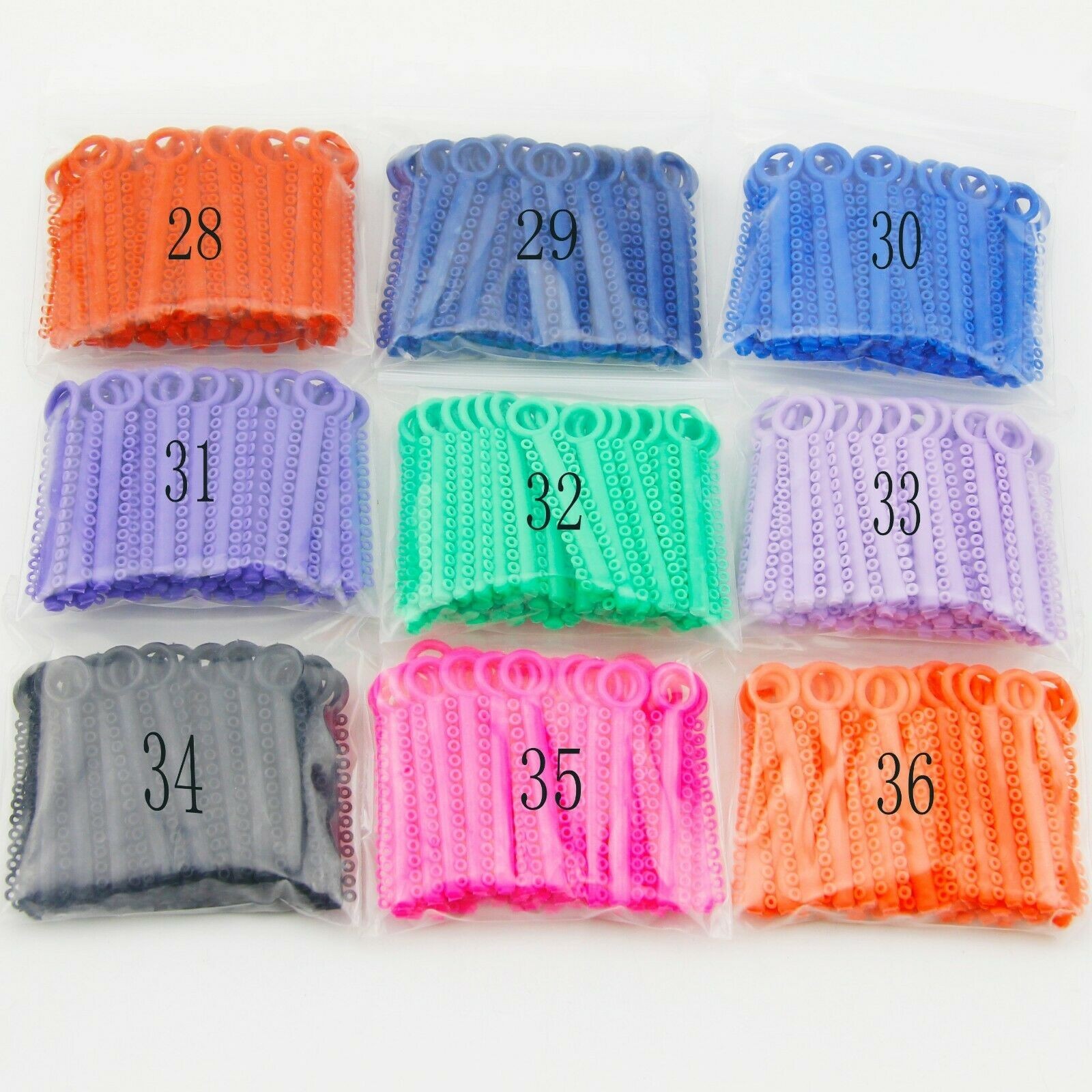 Dental Ligature Ties Rubber Bands 1040 Elastomeric Ortho Elastics 3.5/5.0/6.5oz