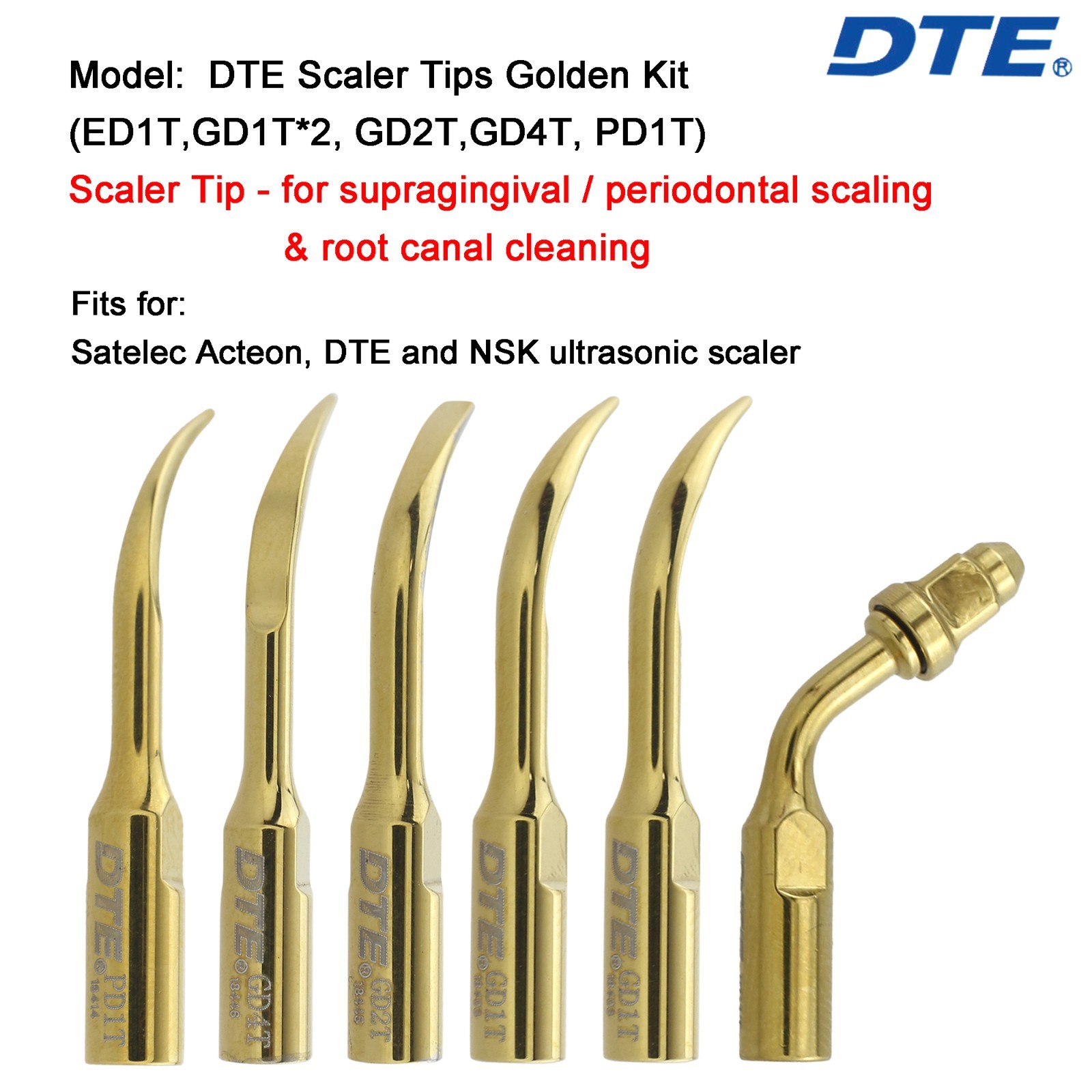Dental Ultrasonic Scaler ACTEON Tip H3 10X 1S Piezo NEWTRON Slim B.LED Handpiece