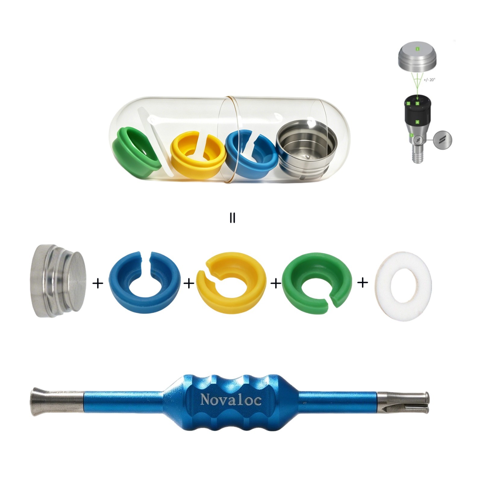 US Dental Novaloc Overdenture Retention Insert Mounting & Demounting Core Tool