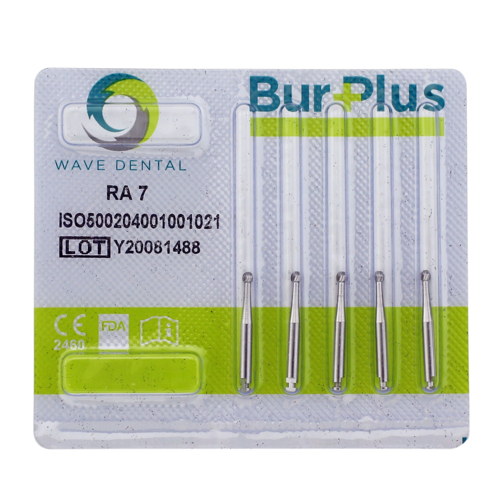Wave Dental Latch Carbides Contra Angle Bur 22mm Round Taper Fissure Invert Cone