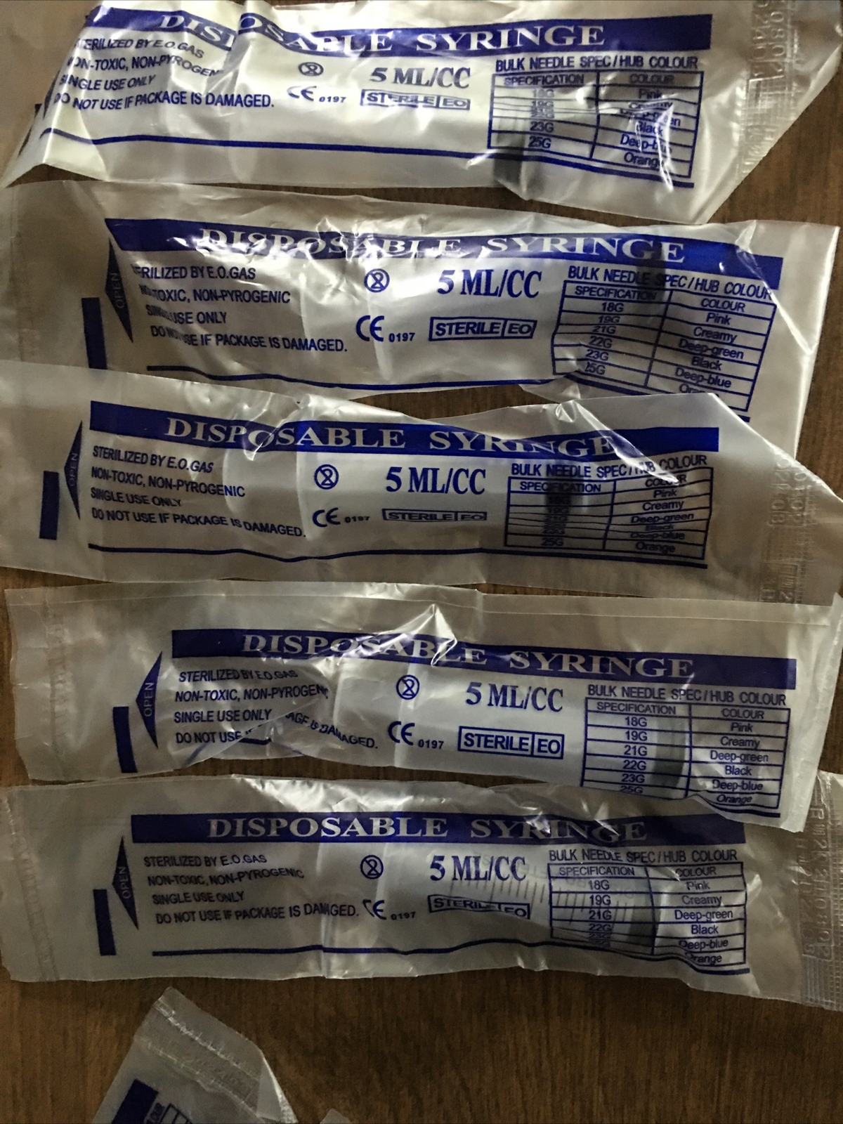 Disposable Syringes 18 Ct: Mixed Lot: 10ml~5ml~3ML~1ml Individually Sealed Pkgs