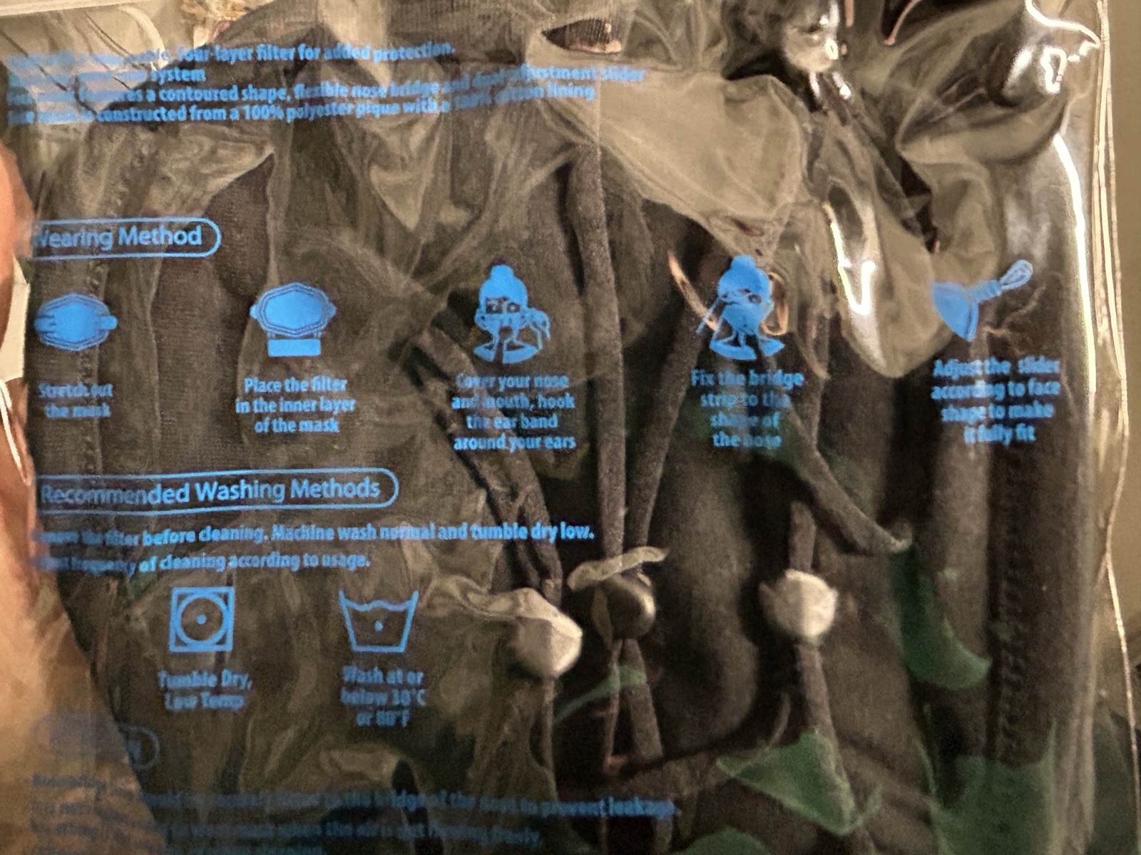 2 KN95 Face Masks 5-Ply cloth fabric Brown Face Mask for Dust And Smoke