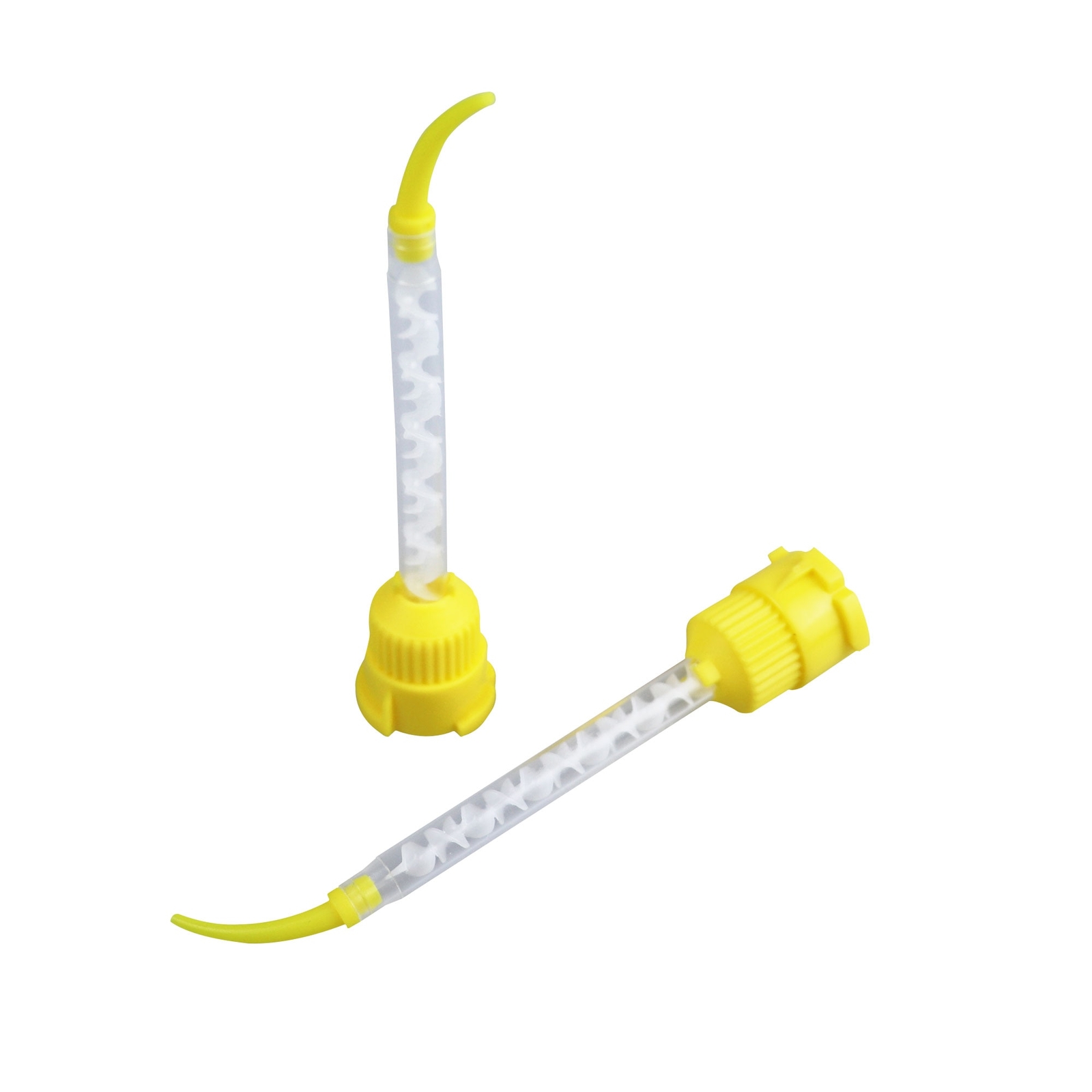 50/100pcs Silicon Dental Impression Material Mixing Tips Yellow Disposable