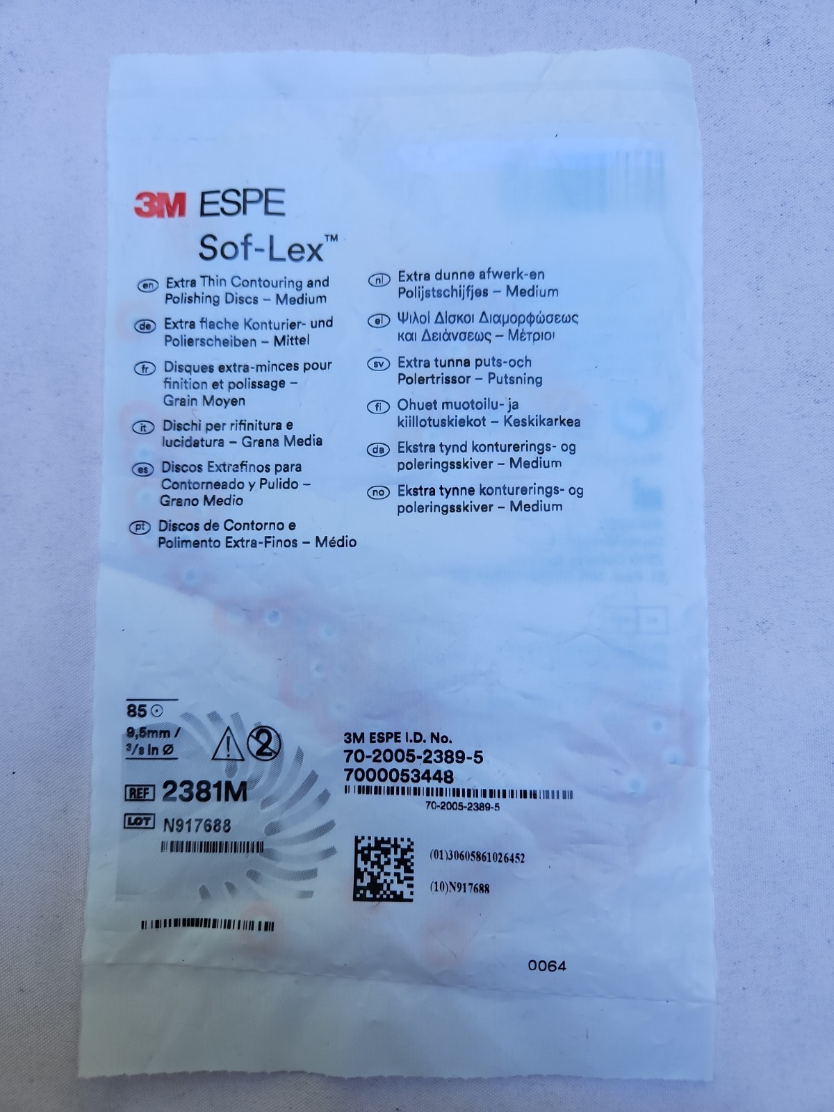 3M ESPE Sof-Lex Extra Thin Contouring and Polishing Discs (2381M) Med Free SHIP