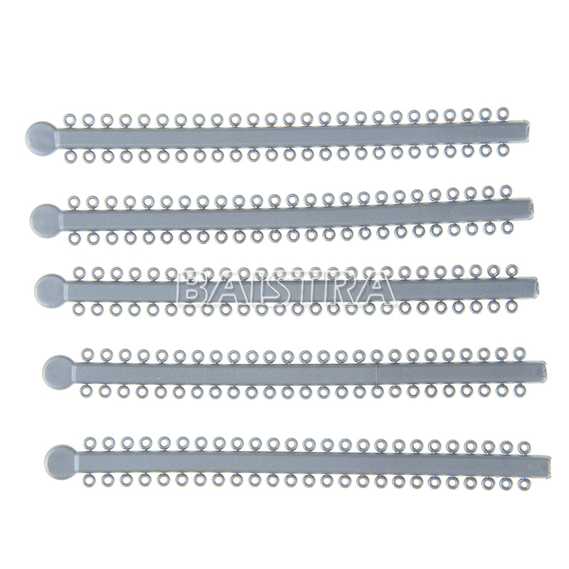 10 Packs Dental Orthodontic Elastic Ligature Ties Gray Latex 1000pcs/Pack