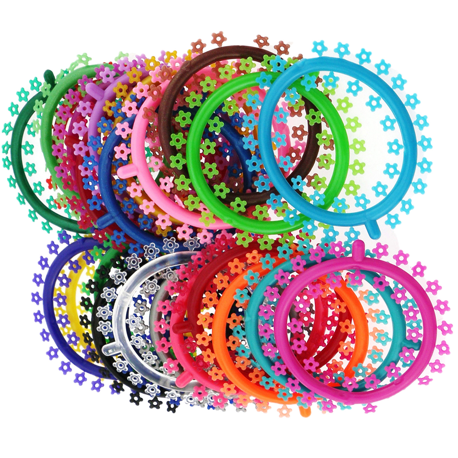 5000 Pcs/ 5 packs Orthodontic Elastic Rubber Multi-Colored Flower Ligature Tie