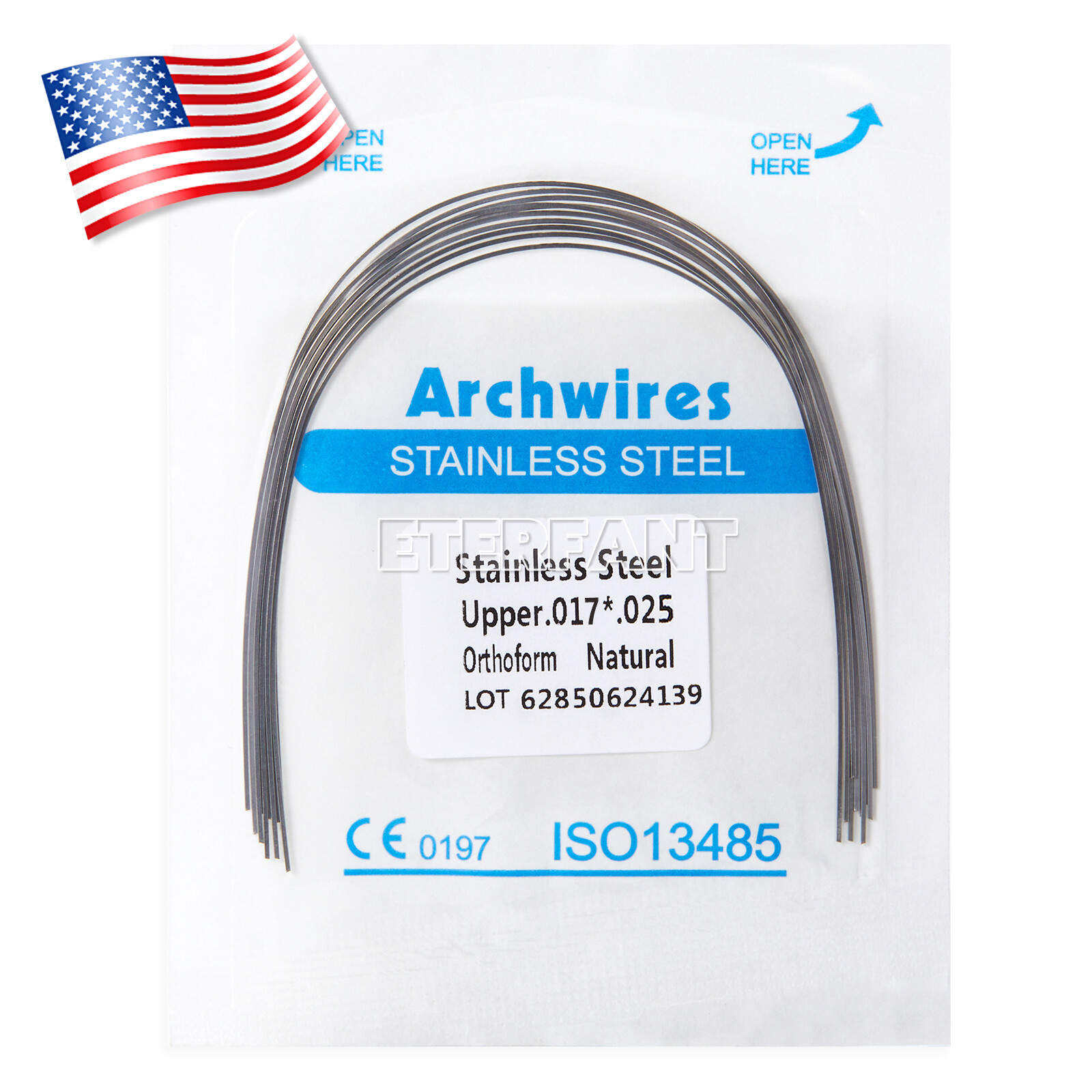 ETERFANT Dental Ortho Arch Wires Stainless Steel/Super Elastic NITI US