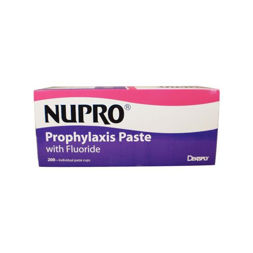 Dentsply 801232 Nupro Prophy Paste with Fluoride Cups Fine Grit Mint 200/Pk
