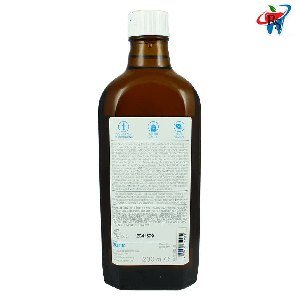 Ruck Peclavus PODOMed Aftercare Tincture Cuticle Nail Care Nourish Panteno 200ml