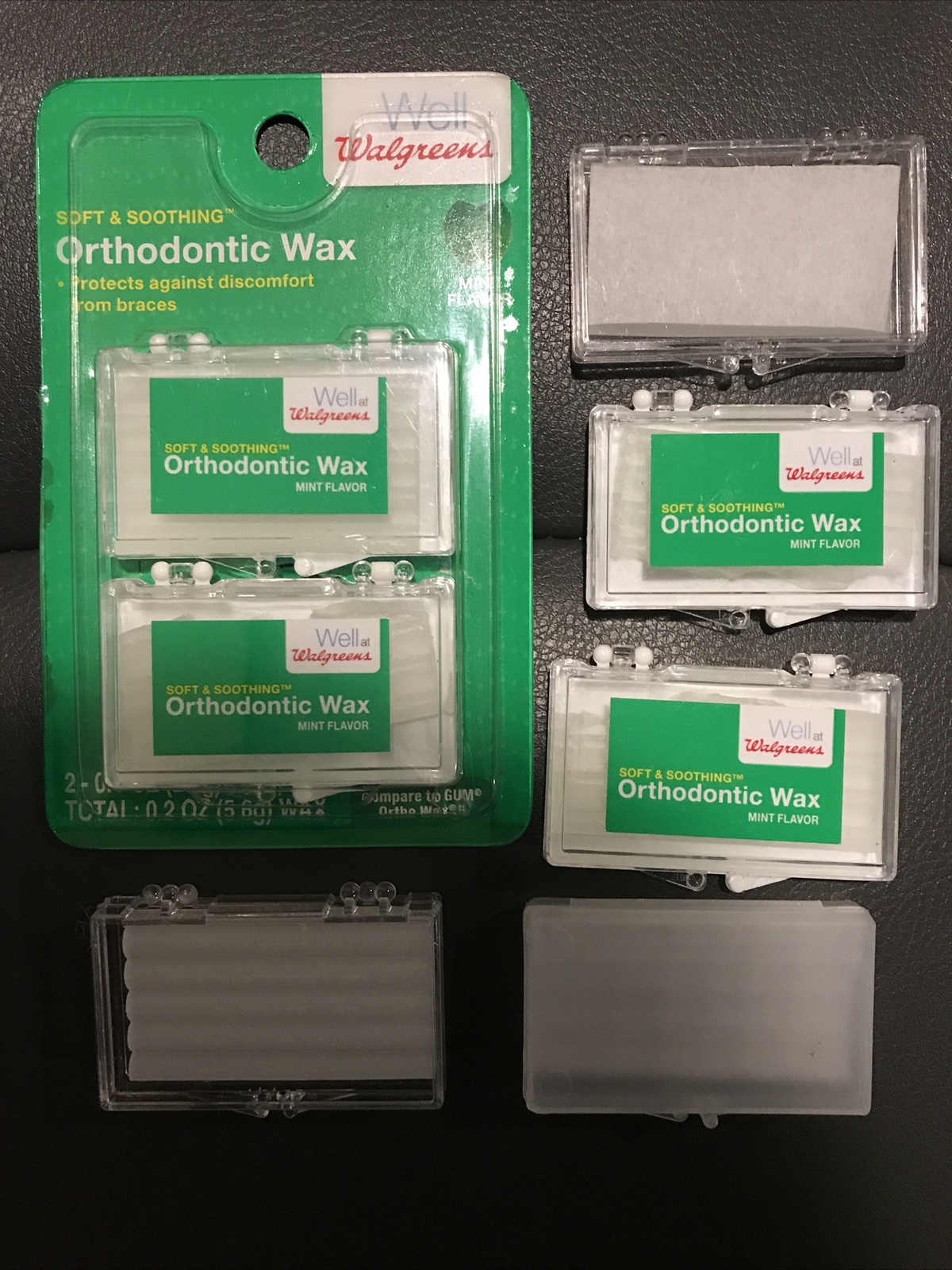 WALGREENS Orthodontic Wax Mint Flavor LOT of 7