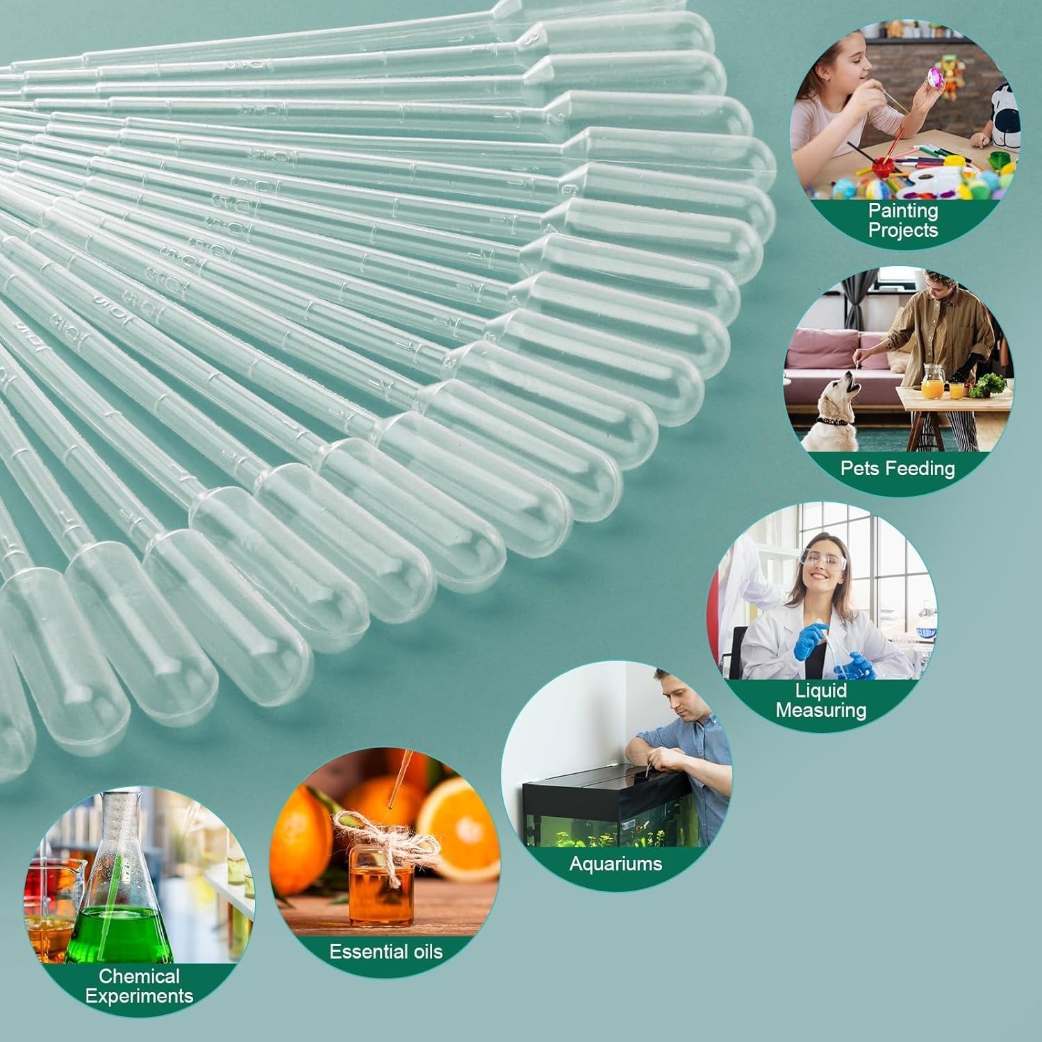 25Pcs 5ML Pipettes Dropper – Disposable Plastic Pipettes Dropper for Lab Science
