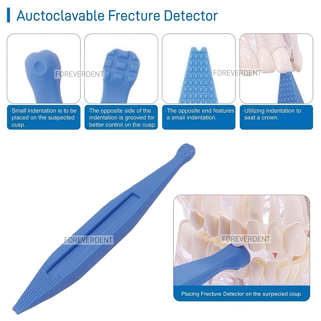Dental Tooth Cleft Crack Detector Probe 135℃ Fracture Locating Crown Bridge Seat