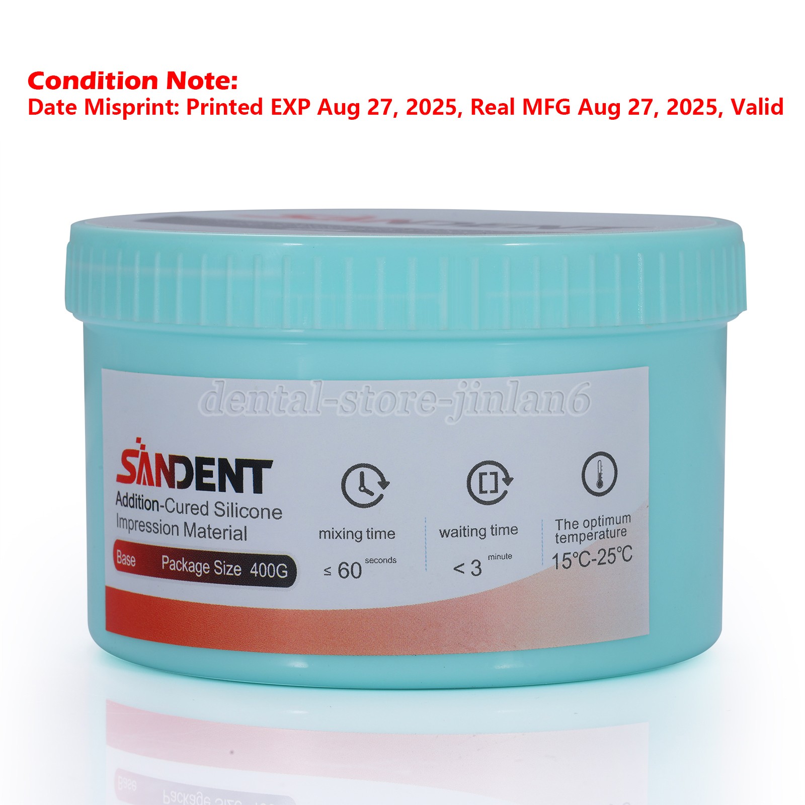 Dental Putty Fast Set PVS VPS Impression Material Base 2 x 400 ml