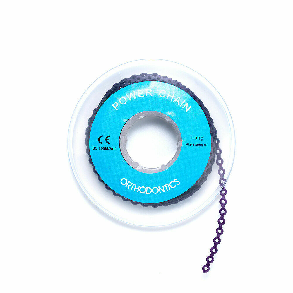 15 Feet Orthodontic Brace Power Chain Dental Elastic Ultra Spool Ring Roll 3Pack