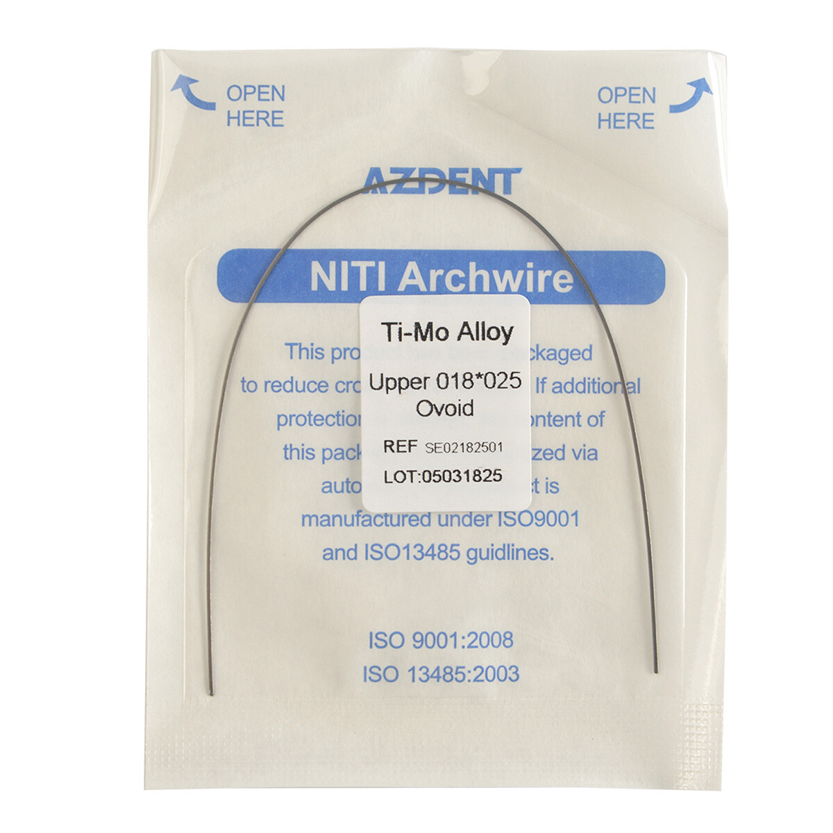 AZDENT Dental Orthodontic TMA Molybdenum Beta Titanium Alloy Arch Wire All Size