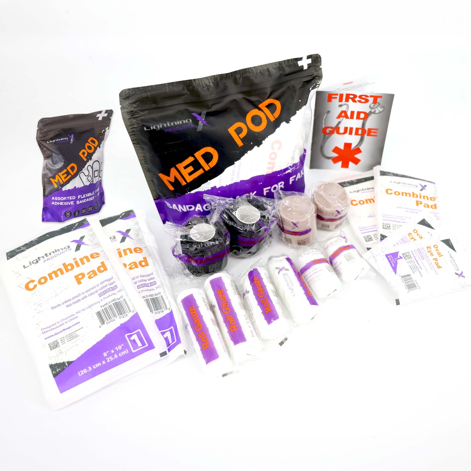 Lightning X EMS/EMT Premium Medical Gauze Bandage Refill Kit for First…