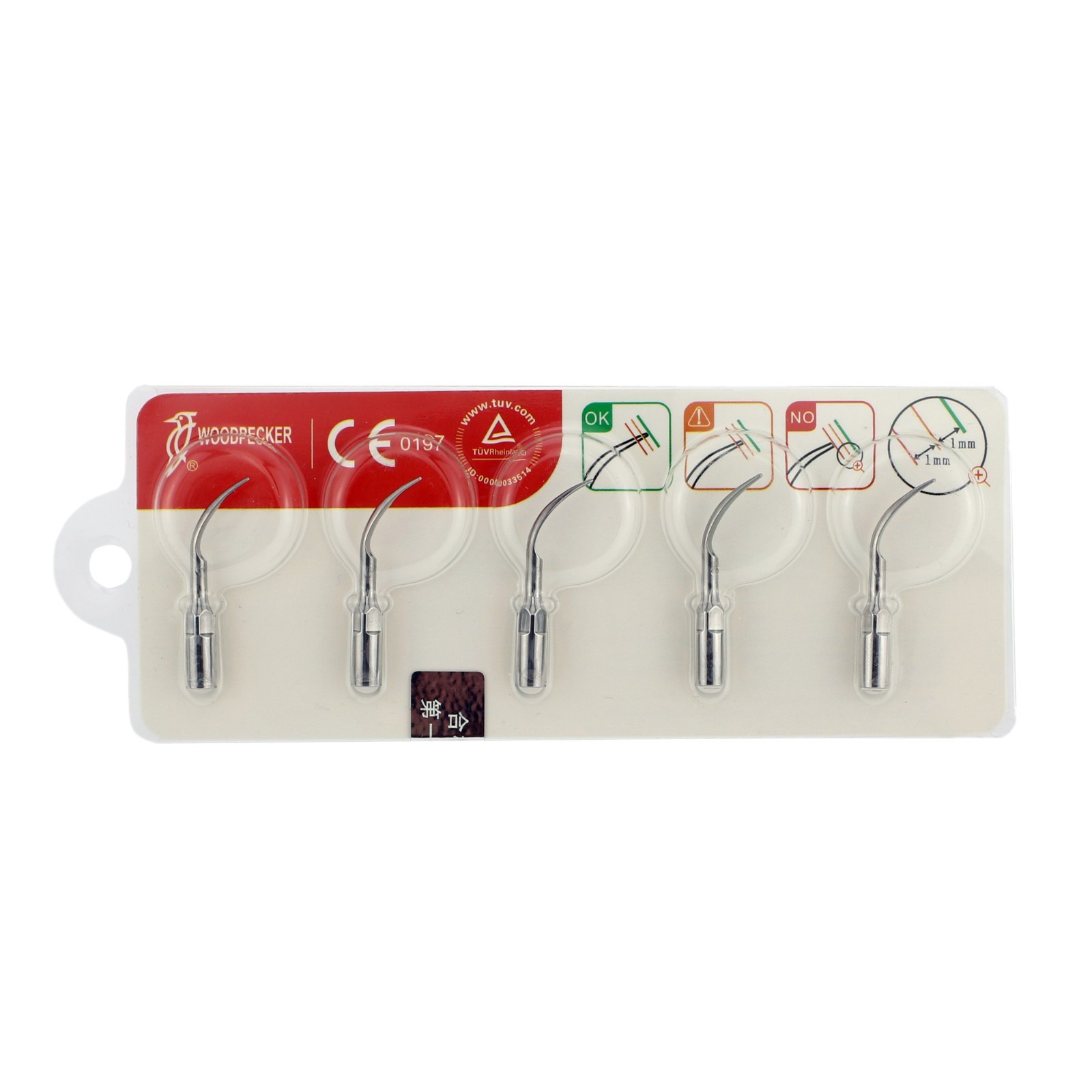 5Pcs Woodpecker EMS Dental Ultrasonic Piezo Scaler Tips G1 UDS Scaling Tips
