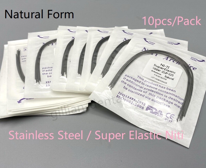 Dental Ortho S.S Super Elastic Niti Arch Wire Natural Form Round/Rectangular