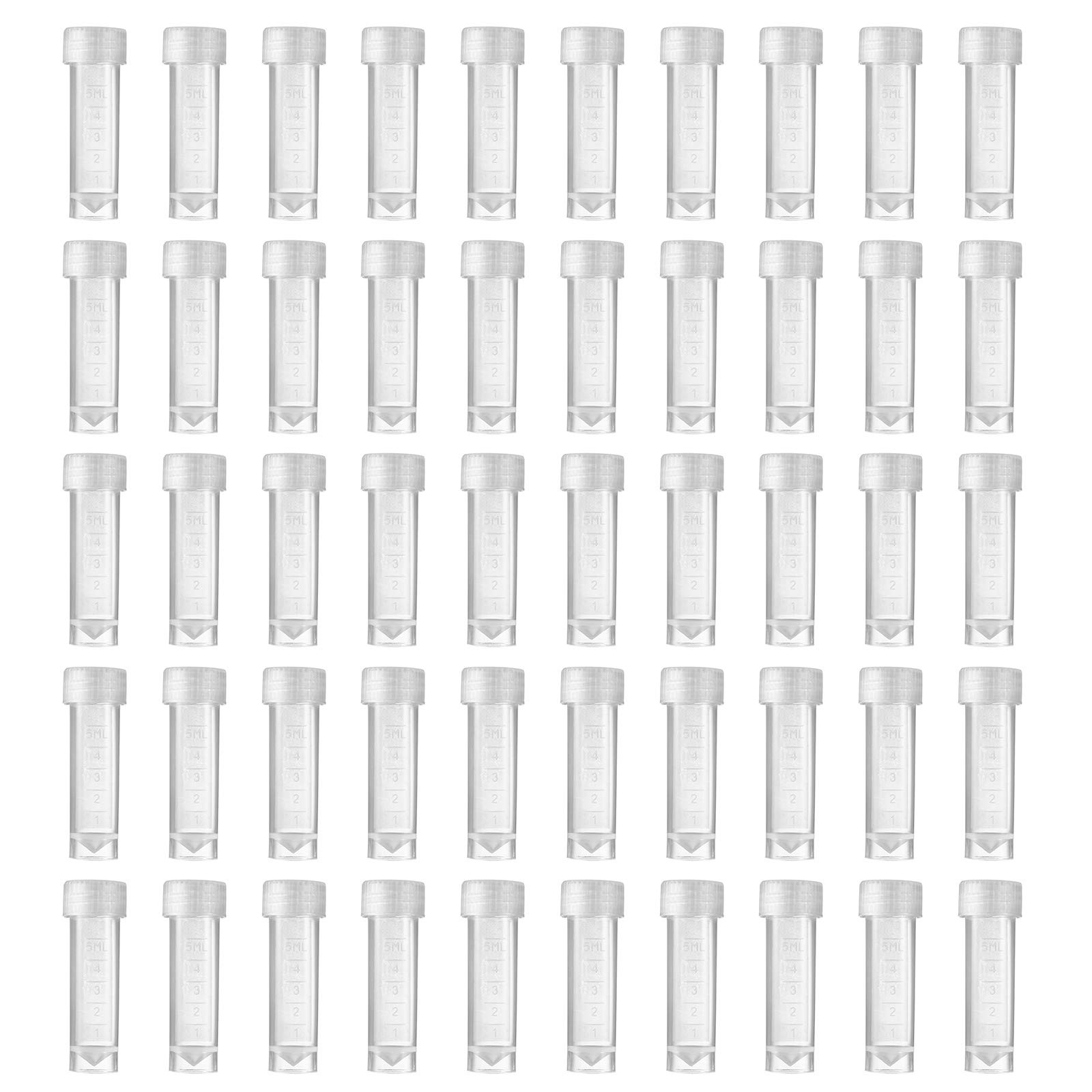 Eowpower 50 Pieces 5 ml Plastic Sample Bottle Vial Storage Container for…