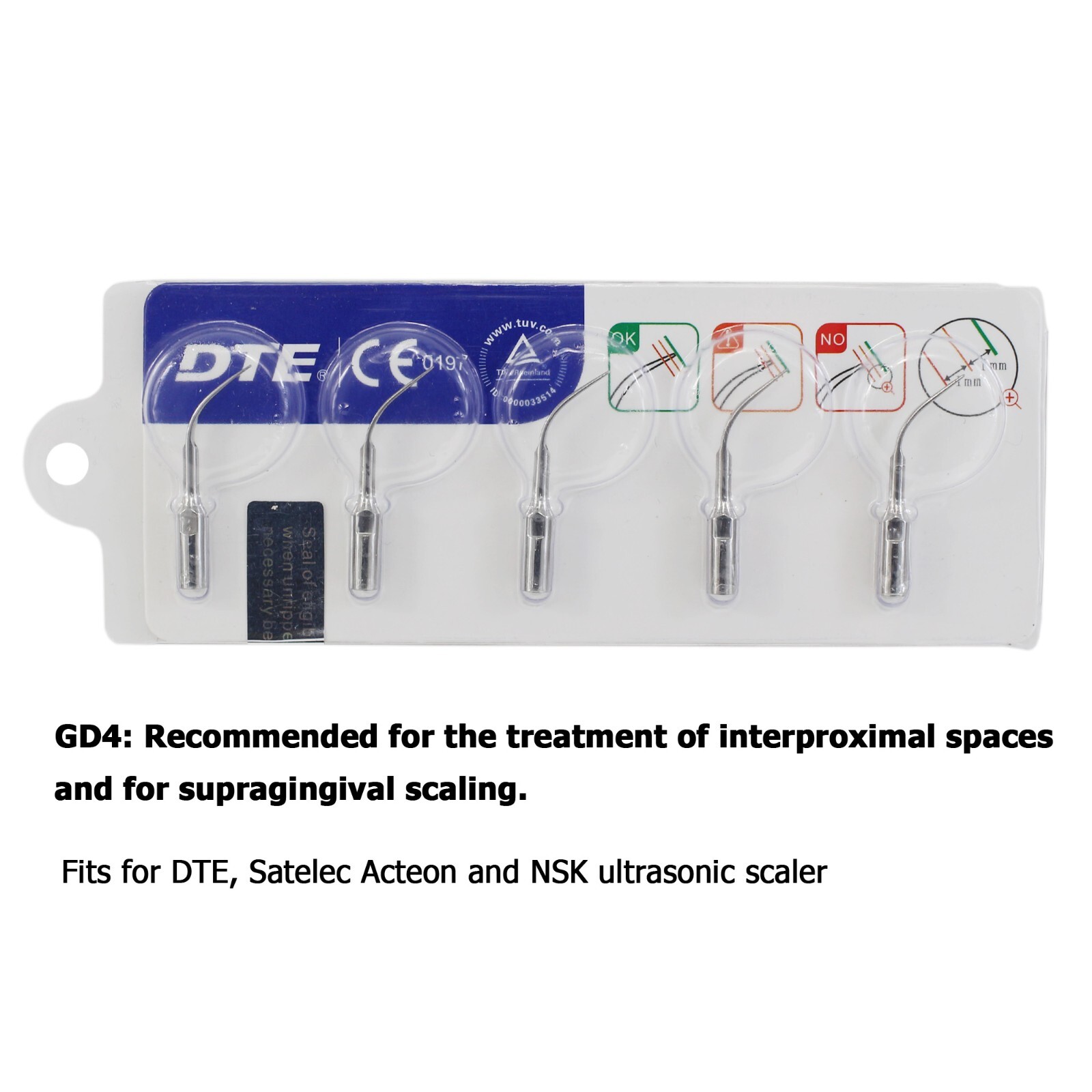 Satelec Acteon P5 Newtron LED Handpiece Dental DTE Ultrasonic Piezo Scaler Tips