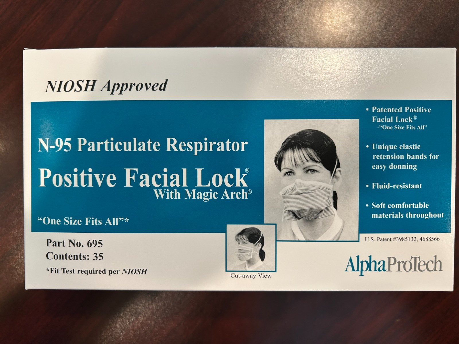 Alpha ProTech N95 NIOSH Particulate Respirator Mask Case of 210 #695 Masks
