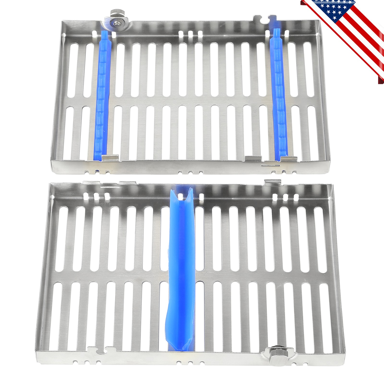 Dental Autoclave Sterilization Cassette Rack Box Tray For 10 Instrument