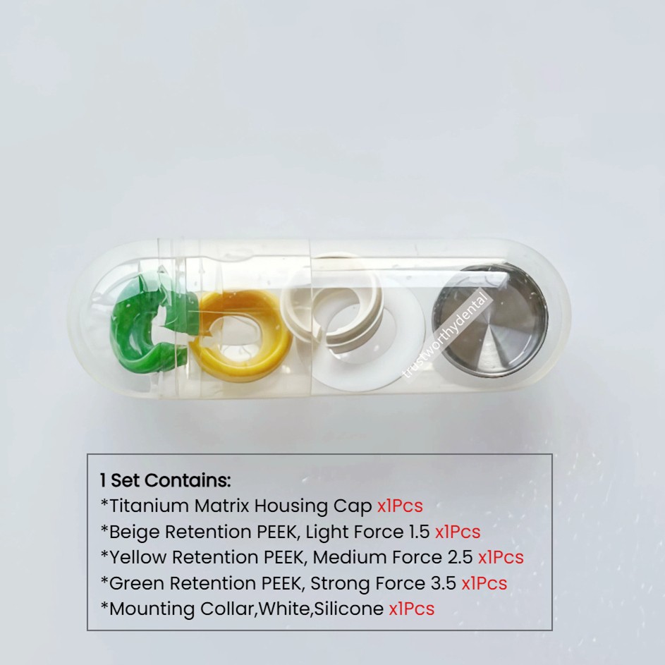 Dental Novaloc Retention Inserts Caps Peek Matrix Locator Housing Mounting Tool