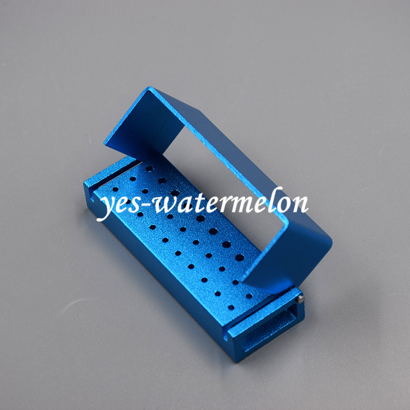 30 Aluminum Dental Bur Burs Holder Block Disinfection Box Autoclave 20+10 Holes