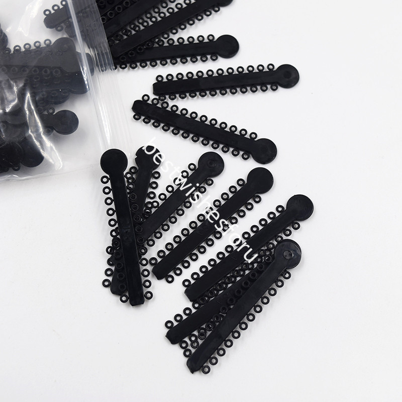 10 Bag Dental Orthodontic Ligature Ties Elastic Rubber Bands 1008 Pcs/Pack Black