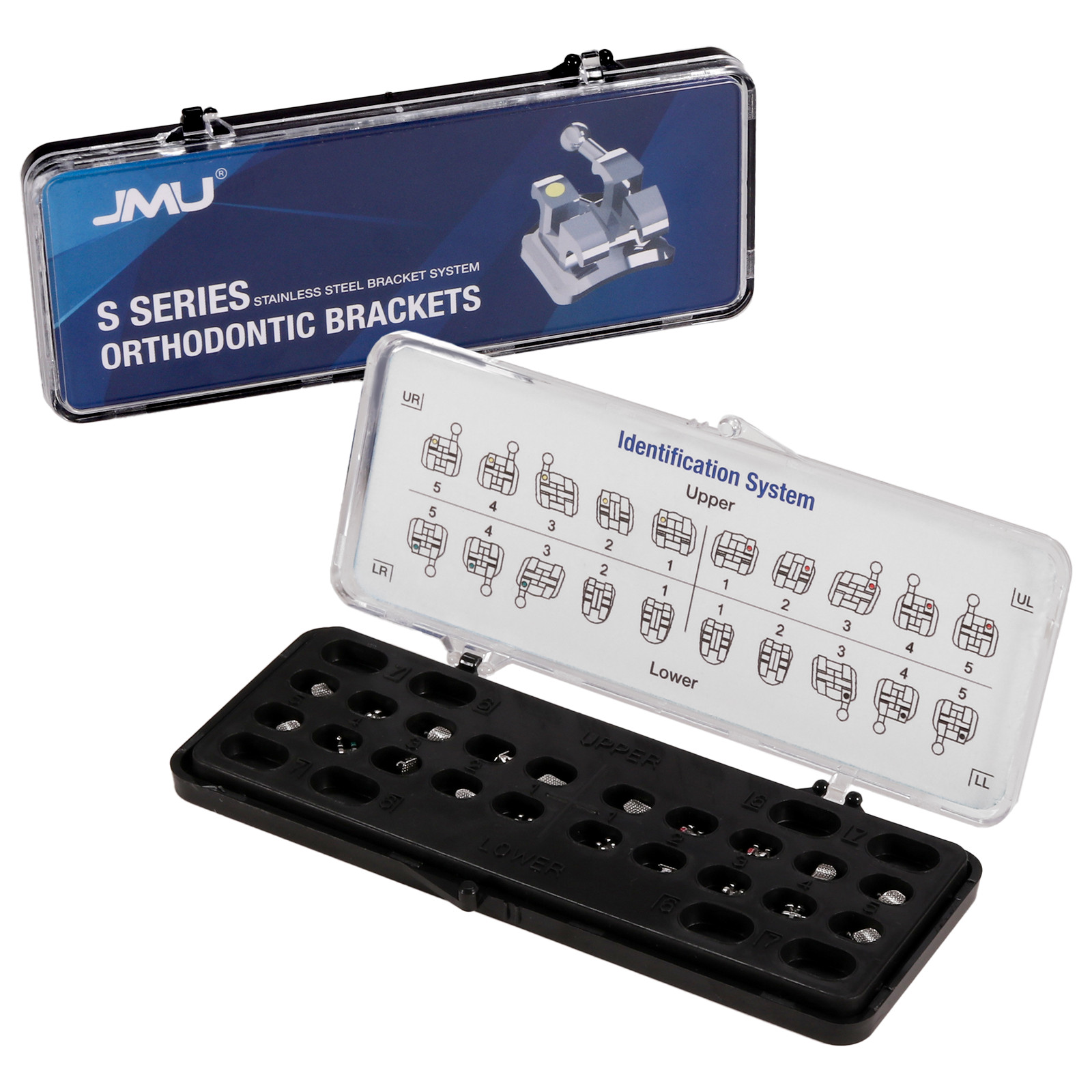 JMU Dental Orthodontic Metal Brackets Braces Standard Roth/MBT 018/022 Hooks 345