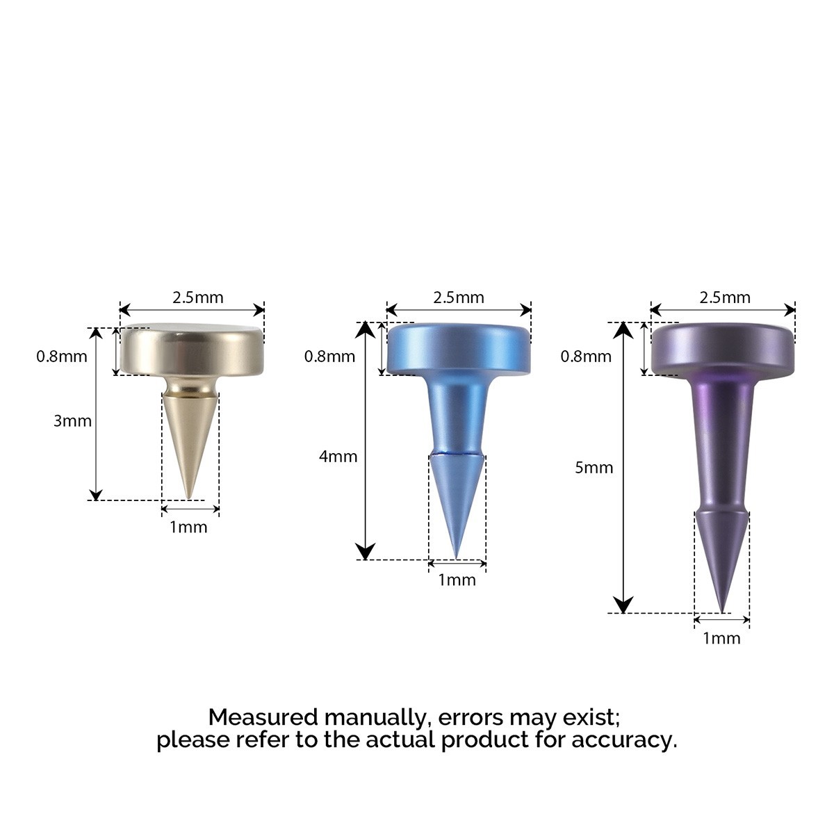 Titanium Dental Implant Membrane Tack Flat Head Alloy Membrane Fixation Pin